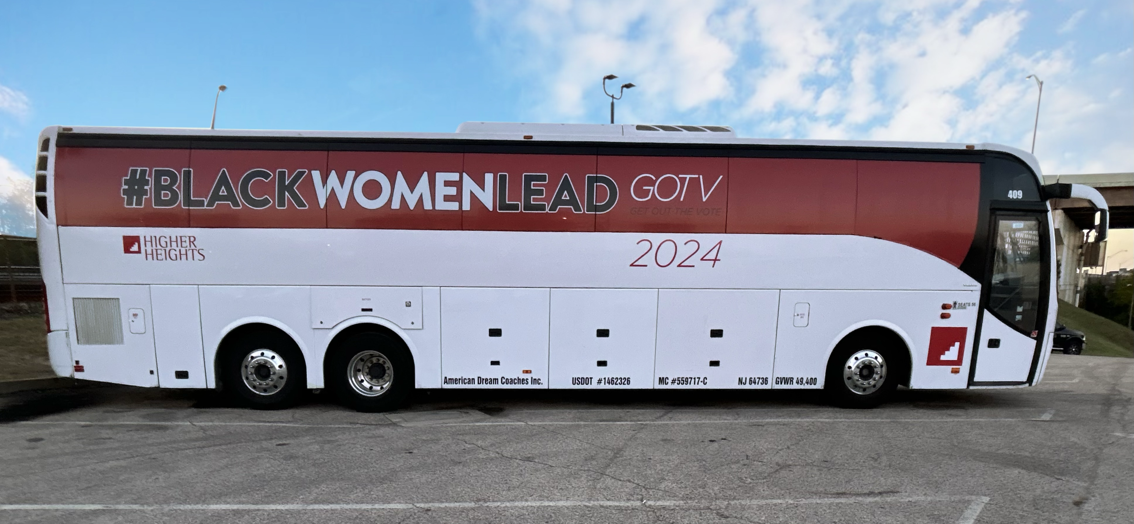 black women lead bus wrap