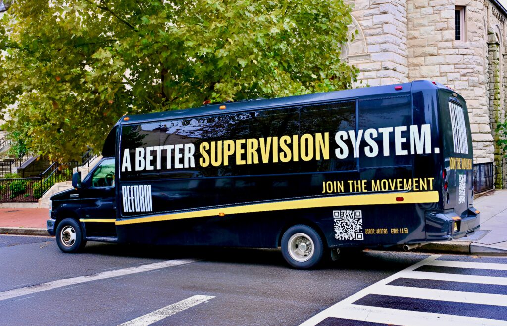 Bus Wrap Inc. was proud to wrap this custom mini bus for the Criminal Justice REFORM Foundation’s NY to DC trip