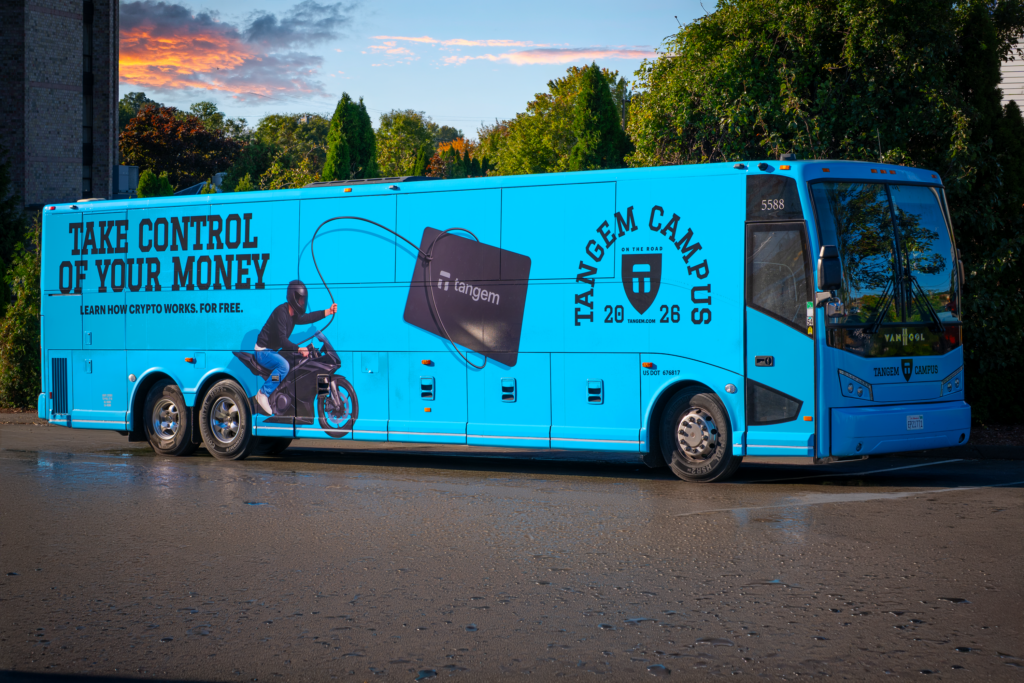 Tangem Cryptocurrency Wallet - Nationwide Coach Bus Wrap Tour