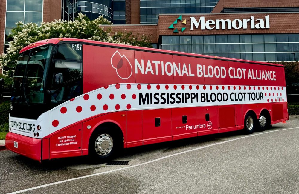 Bus Wrap Inc. proudly fully wrapped this coach bus for the National Blood Clot Alliance as part of their Mississippi Blood Clot Tour