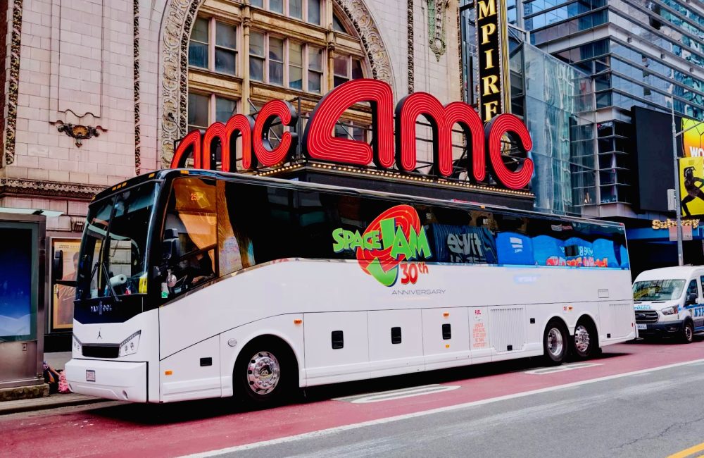 Space Jam 30th Anniversary Coach Bus Wrap NYC