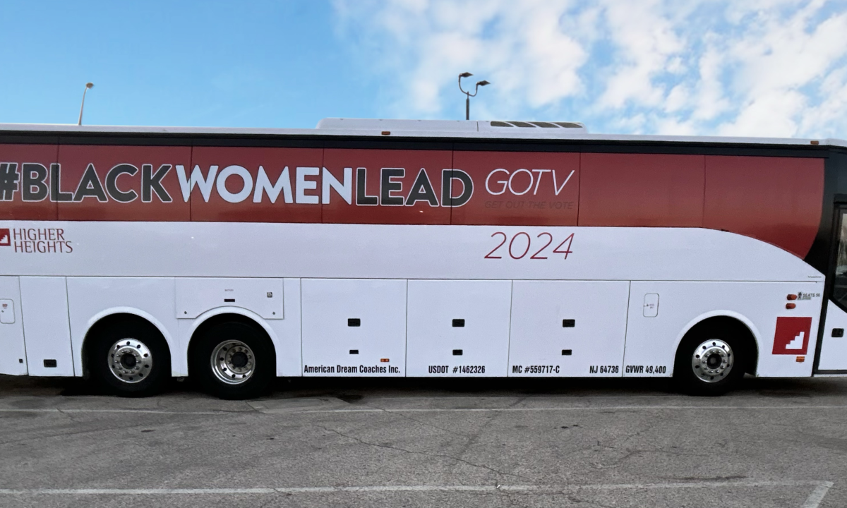 black women lead bus wrap