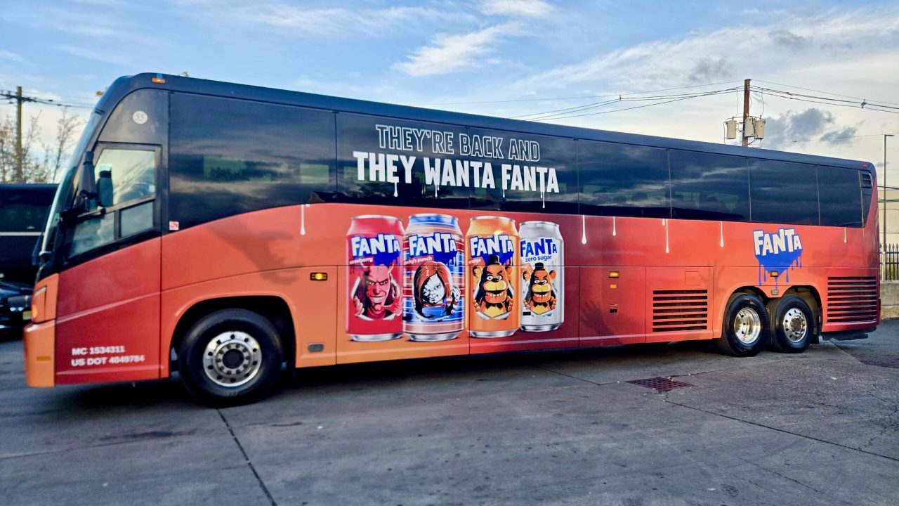 coca cola bus wrap