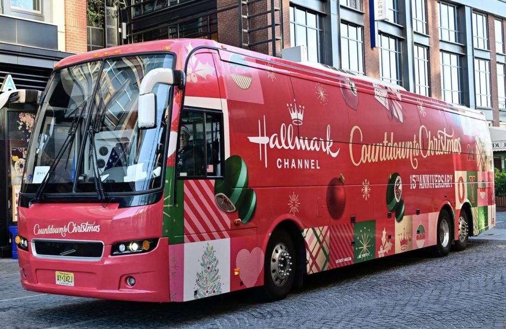 hallmark bus wrap