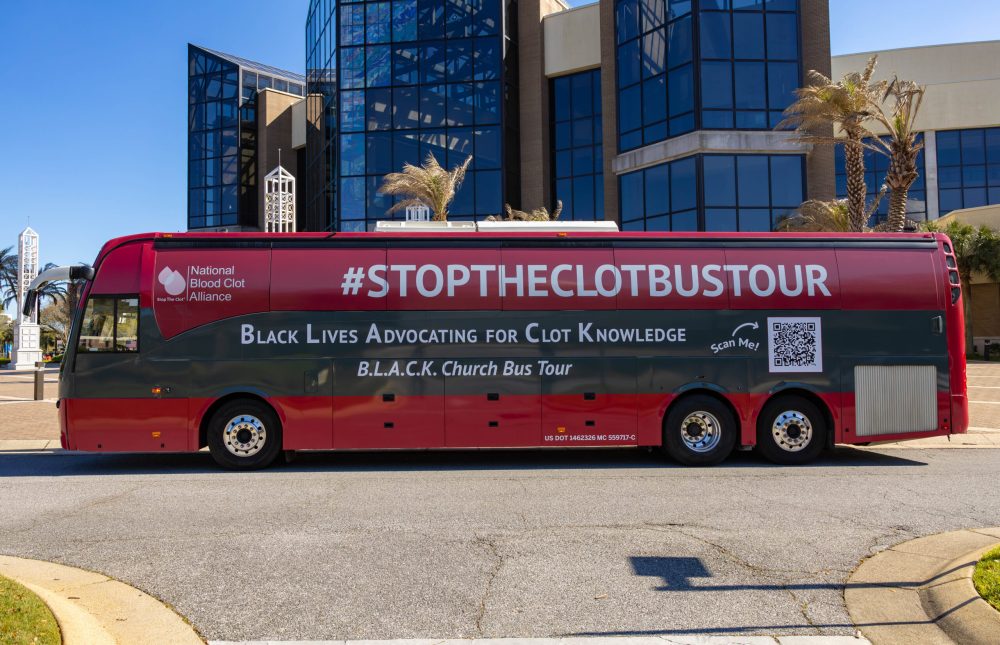 national blood clot alliance bus wrap