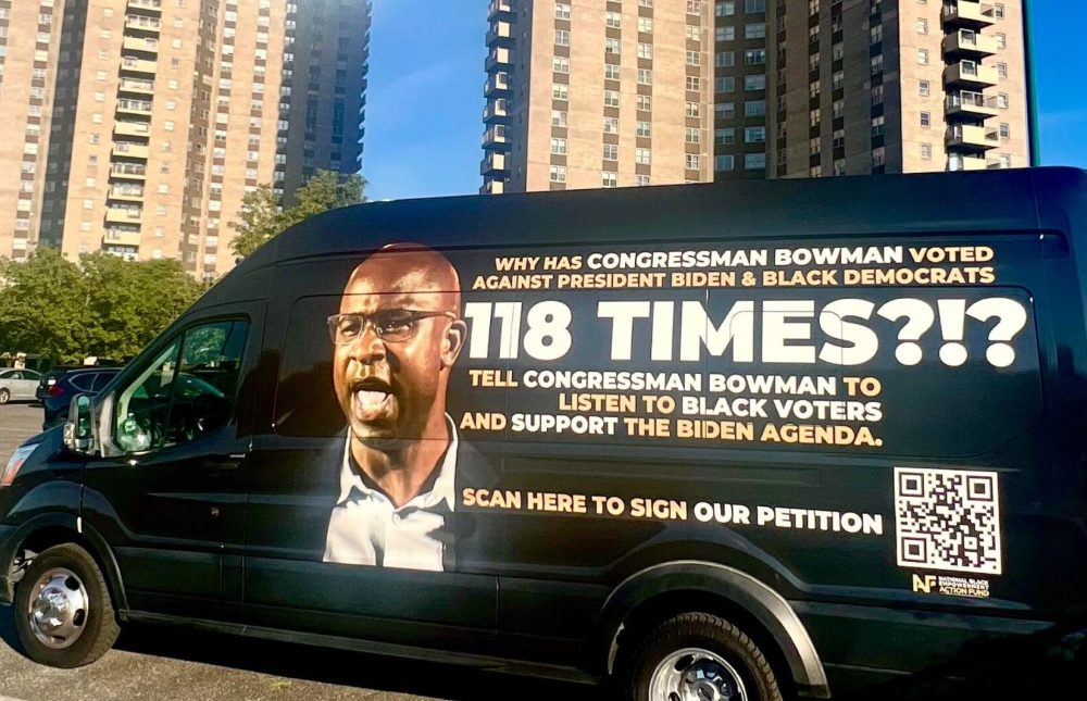Bus Wrap Inc. van wrap for NBEAF national political campaign in Bronx, NY with clean campaign branding