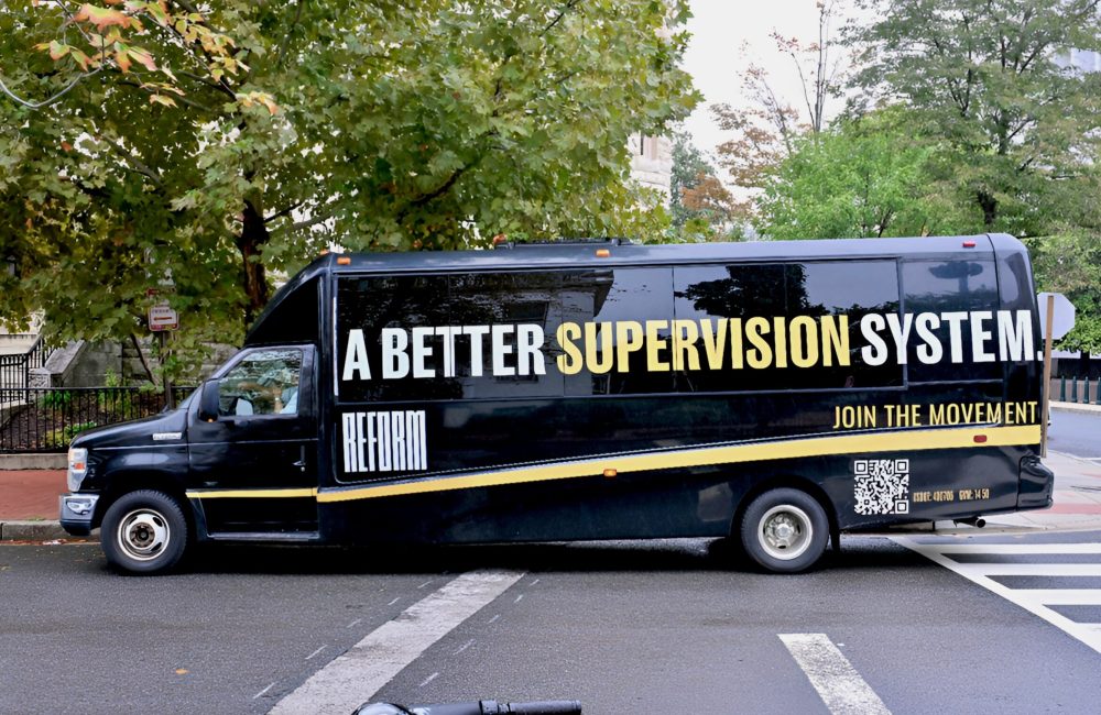 reform mini bus wrap