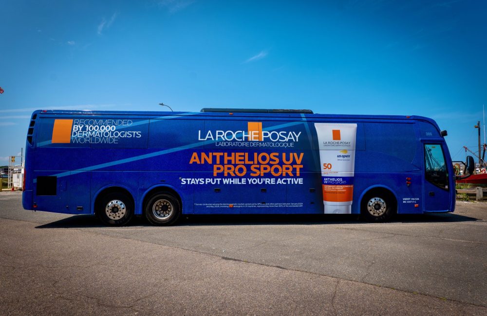 skincare bus wrap